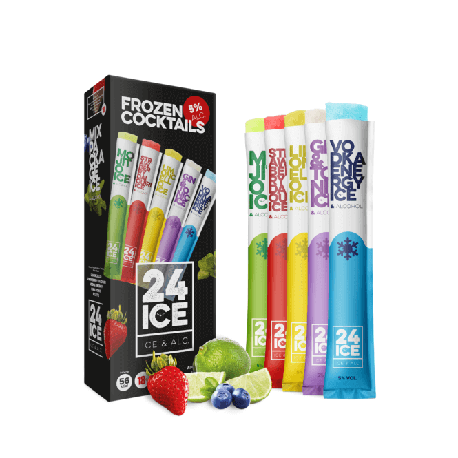 24 Ice Mix Pack Frozen Cocktail Pops 5 Pack