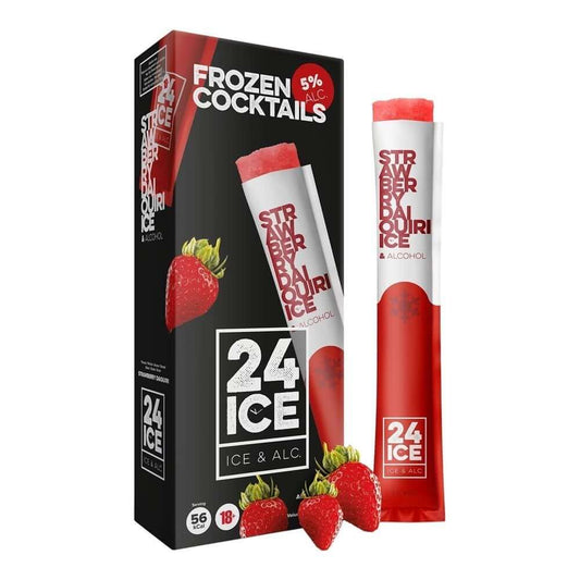 24 Ice Strawberry Daiquiri Frozen Cocktail Pops 5 Pack