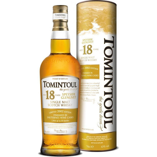 Tomintoul 18 Year Old Limited 2002 Edition Finished in Sauternes Wine Cask Finish